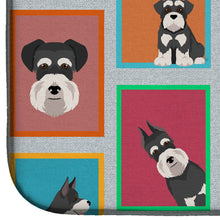 Load image into Gallery viewer, Lots of Black and Silver Schnauzer Dish Drying Mat