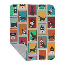 Load image into Gallery viewer, Lots of Black and Silver Schnauzer Quilted Blanket 50x60