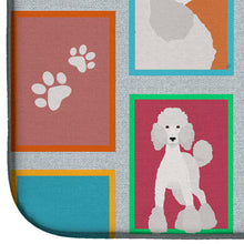 Load image into Gallery viewer, Lots of White Standard Poodle Dish Drying Mat
