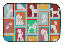 Load image into Gallery viewer, Lots of White Standard Poodle Dish Drying Mat