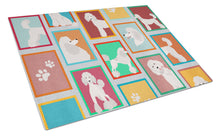 Load image into Gallery viewer, Lots of White Standard Poodle Glass Cutting Boards – Durable, Decorative Kitchen Art Large
