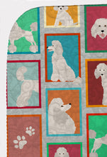 Load image into Gallery viewer, Lots of White Standard Poodle Quilted Blanket 50x60