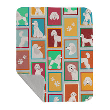 Load image into Gallery viewer, Lots of White Standard Poodle Quilted Blanket 50x60