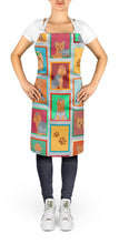 Load image into Gallery viewer, Lots of Blue and Tan Yorkie Apron – Artist-Designed Kitchen, BBQ &amp; Craft Apron