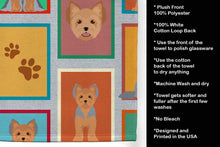 Load image into Gallery viewer, Lots of Blue and Tan Yorkie Kitchen Towel