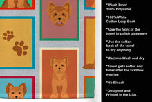 Load image into Gallery viewer, Lots of Red Yorkie Kitchen Towel