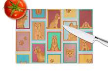 Load image into Gallery viewer, Lots of Red Yorkie Glass Cutting Boards – Durable, Decorative Kitchen Art Large