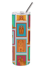 Load image into Gallery viewer, Lots of Red Yorkie Stainless Steel 20 oz Skinny Tumbler