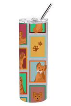 Load image into Gallery viewer, Lots of Red Yorkie Stainless Steel 20 oz Skinny Tumbler