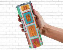 Load image into Gallery viewer, Lots of Red Yorkie Stainless Steel 20 oz Skinny Tumbler
