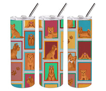 Load image into Gallery viewer, Lots of Red Yorkie Stainless Steel 20 oz Skinny Tumbler