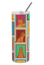 Load image into Gallery viewer, Lots of Red Yorkie Stainless Steel 20 oz Skinny Tumbler