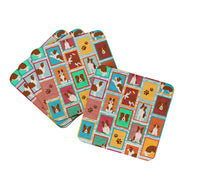 Load image into Gallery viewer, Lots of Red Border Collie Foam Coaster