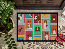 Load image into Gallery viewer, Lots of Red Border Collie Doormat - 18x27 Decorative Floor Mat – Indoor/Outdoor Rug with Artistic Flair