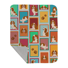Load image into Gallery viewer, Lots of Blenheim Cavalier Spaniel Quilted Blanket 50x60