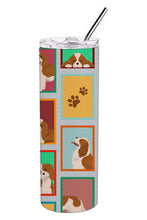 Load image into Gallery viewer, Lots of Blenheim Cavalier Spaniel Stainless Steel 20 oz Skinny Tumbler