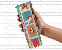 Load image into Gallery viewer, Lots of Blenheim Cavalier Spaniel Stainless Steel 20 oz Skinny Tumbler