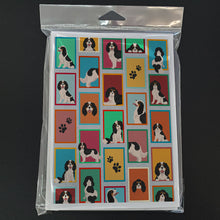 Load image into Gallery viewer, Lots of Tricolor Cavalier Spaniel Greeting Cards -  Blank Note Cards – 8-Pack of Artist-Designed Cards with Envelopes