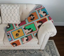 Load image into Gallery viewer, Lots of Tricolor Cavalier Spaniel Quilted Blanket 50x60