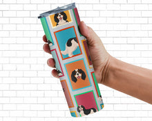Load image into Gallery viewer, Lots of Tricolor Cavalier Spaniel Stainless Steel 20 oz Skinny Tumbler
