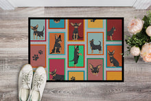 Load image into Gallery viewer, Lots of Black and Tan Chihuahua Doormat - 24x36 Decorative Floor Mat – Indoor/Outdoor Rug with Artistic Flair