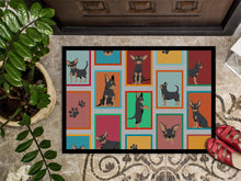 Load image into Gallery viewer, Lots of Black and Tan Chihuahua Doormat - 24x36 Decorative Floor Mat – Indoor/Outdoor Rug with Artistic Flair