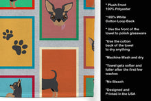 Load image into Gallery viewer, Lots of Black and Tan Chihuahua Kitchen Towel
