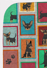 Load image into Gallery viewer, Lots of Black and Tan Chihuahua Quilted Blanket 50x60