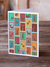 Load image into Gallery viewer, Lots of Chocolate Chihuahua Greeting Cards -  Blank Note Cards – 8-Pack of Artist-Designed Cards with Envelopes