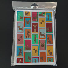 Load image into Gallery viewer, Lots of Chocolate Chihuahua Greeting Cards -  Blank Note Cards – 8-Pack of Artist-Designed Cards with Envelopes