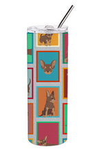 Load image into Gallery viewer, Lots of Chocolate Chihuahua Stainless Steel 20 oz Skinny Tumbler