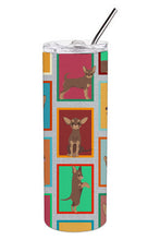 Load image into Gallery viewer, Lots of Chocolate Chihuahua Stainless Steel 20 oz Skinny Tumbler
