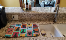 Load image into Gallery viewer, Lots of Black Great Dane Dish Drying Mat