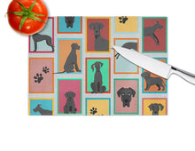 Load image into Gallery viewer, Lots of Black Great Dane Glass Cutting Boards – Durable, Decorative Kitchen Art Large