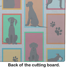 Load image into Gallery viewer, Lots of Black Great Dane Glass Cutting Boards – Durable, Decorative Kitchen Art Large