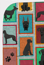 Load image into Gallery viewer, Lots of Black Great Dane Quilted Blanket 50x60