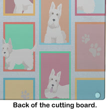 Load image into Gallery viewer, Lots of Wheaten Scottish Terrier Glass Cutting Boards – Durable, Decorative Kitchen Art Large