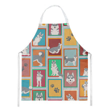 Load image into Gallery viewer, Lots of Grey Siberian Husky Apron – Artist-Designed Kitchen, BBQ &amp; Craft Apron