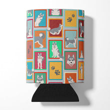 Load image into Gallery viewer, Lots of Grey Siberian Husky Can or Bottle Hugger
