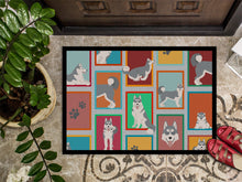 Load image into Gallery viewer, Lots of Grey Siberian Husky Doormat - 24x36 Decorative Floor Mat – Indoor/Outdoor Rug with Artistic Flair