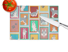 Load image into Gallery viewer, Lots of Grey Siberian Husky Glass Cutting Boards – Durable, Decorative Kitchen Art Large