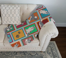 Load image into Gallery viewer, Lots of Grey Siberian Husky Quilted Blanket 50x60