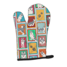 Load image into Gallery viewer, Lots of Grey Siberian Husky Oven Mitt
