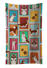 Load image into Gallery viewer, Lots of Red Siberian Husky Kitchen Towel