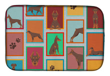 Load image into Gallery viewer, Lots of Red Doberman Pinscher Dish Drying Mat