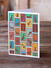 Load image into Gallery viewer, Lots of Red Doberman Pinscher Greeting Cards -  Blank Note Cards – 8-Pack of Artist-Designed Cards with Envelopes