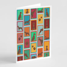 Load image into Gallery viewer, Lots of Red Doberman Pinscher Greeting Cards -  Blank Note Cards – 8-Pack of Artist-Designed Cards with Envelopes