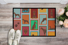 Load image into Gallery viewer, Lots of Red Doberman Pinscher Doormat - 24x36 Decorative Floor Mat – Indoor/Outdoor Rug with Artistic Flair