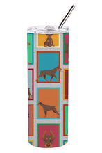 Load image into Gallery viewer, Lots of Red Doberman Pinscher Stainless Steel 20 oz Skinny Tumbler