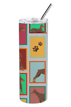 Load image into Gallery viewer, Lots of Red Doberman Pinscher Stainless Steel 20 oz Skinny Tumbler
